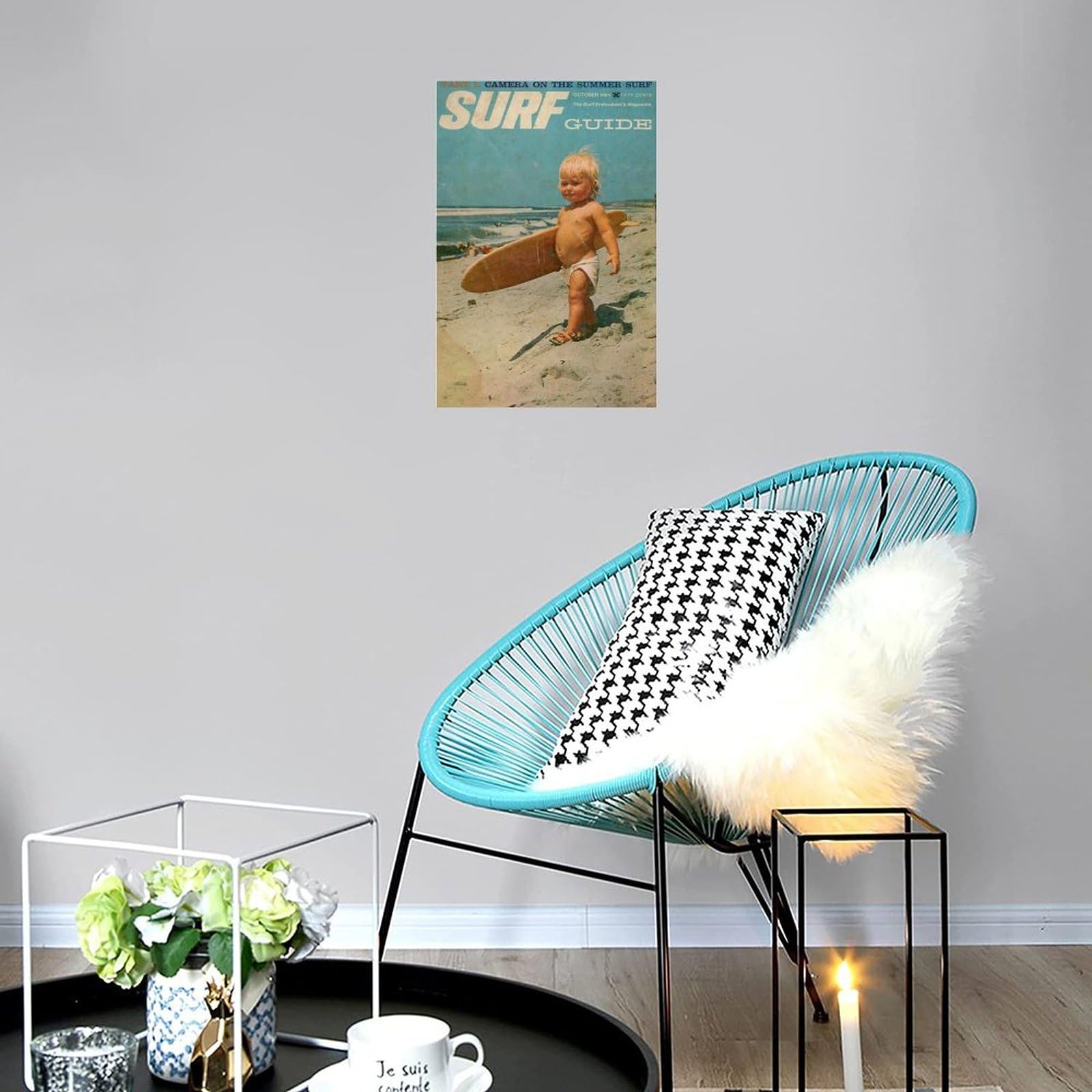 Amazon.com: NIKZ Vintage Surf Poster, Canvas Wall Art, 12L